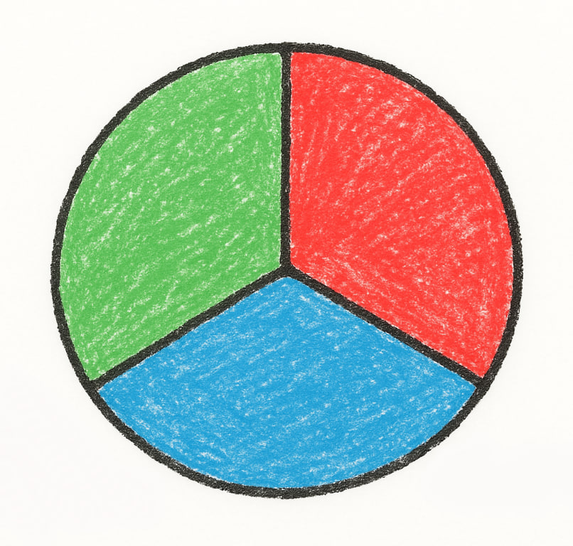 Crayon pie chart